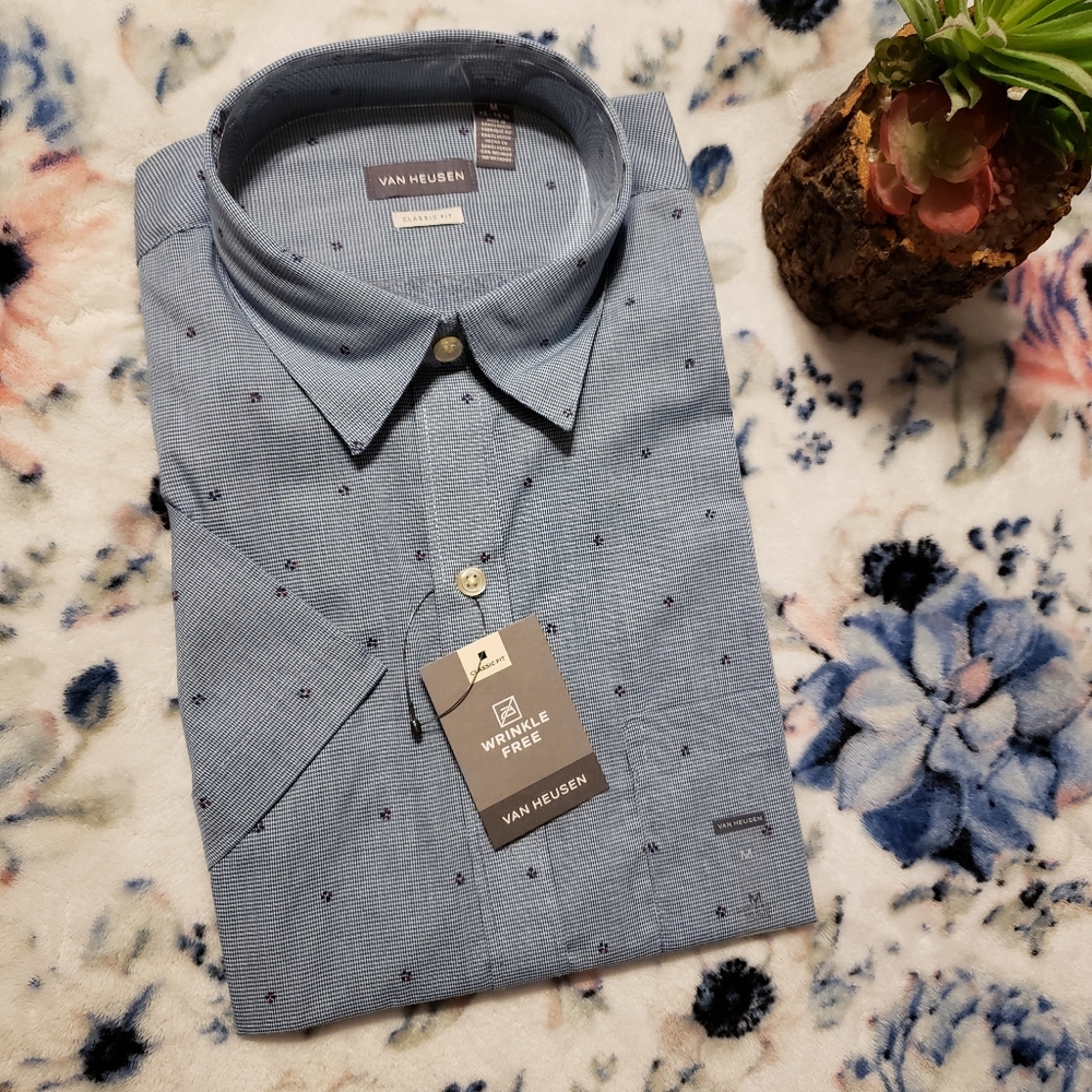 Van Heusen Men's Short Button Down Collar